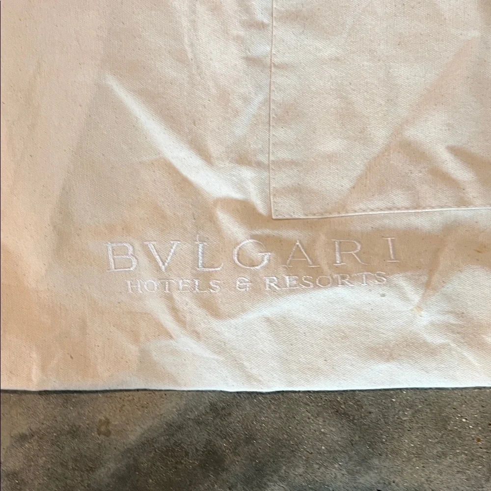 Authentic Bulgari Cream Drawstring Dust Bags - Set of Two